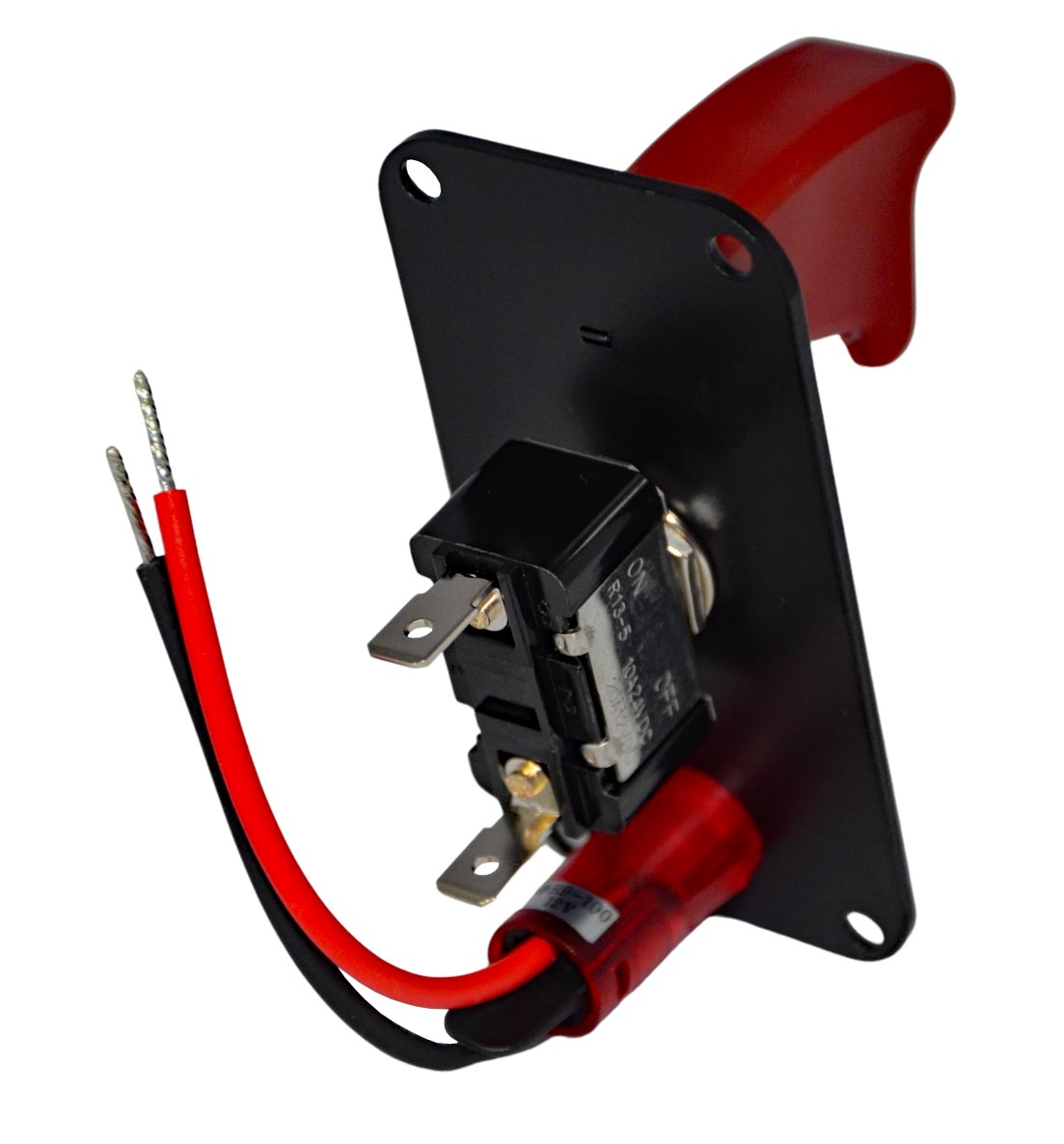 Aircraft Style Single Flip Switch Panel with Red LED