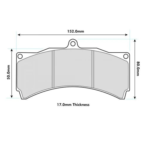 Yellow Speed YSR 6POT 17mm Performance Brake Pads - PBS Brakes