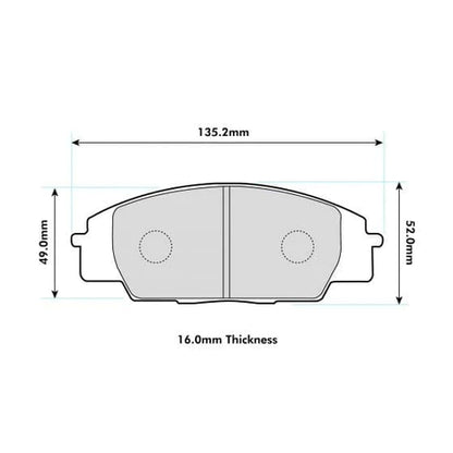 Honda Civic Ep3 Rear Performance Brake Pads - PBS Brakes