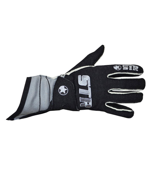 STR Club Race Gloves Black/Grey FIA Approved 8856-2000