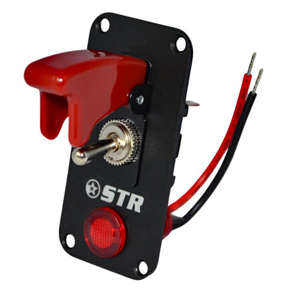 Aircraft Style Single Flip Switch Panel with Red LED