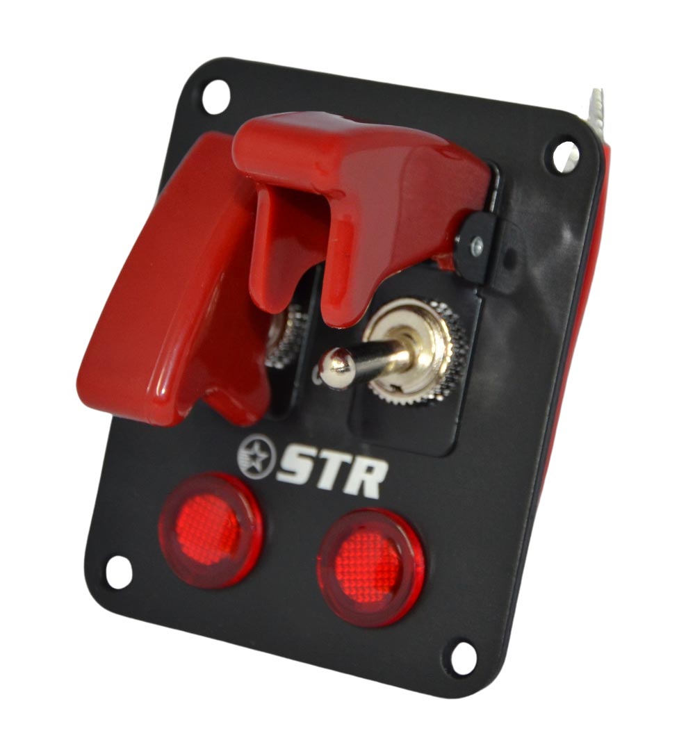 Aircraft Style Flip Switch Panel with Red LED - Double – SK Motorsport